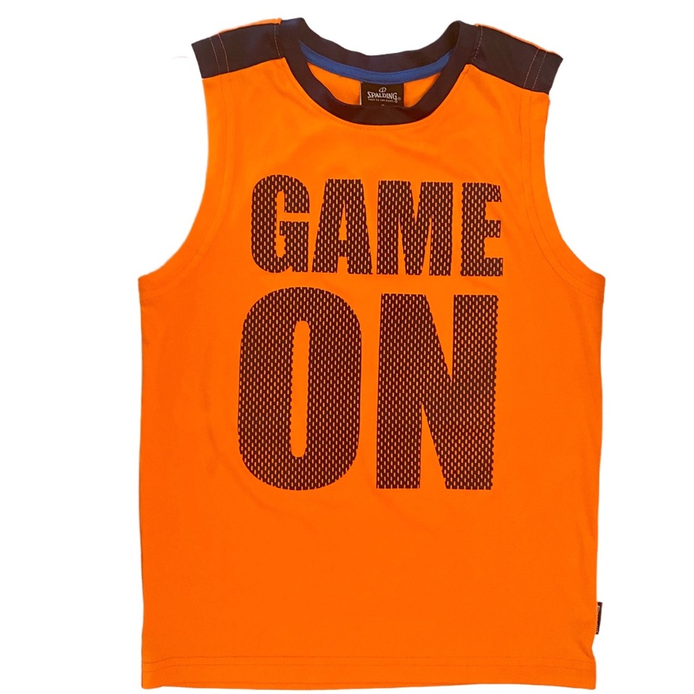 Fluorescent Orange Game On' Tank and Matching Blue Shorts Size 7 NWOT - Picture 2 of 6